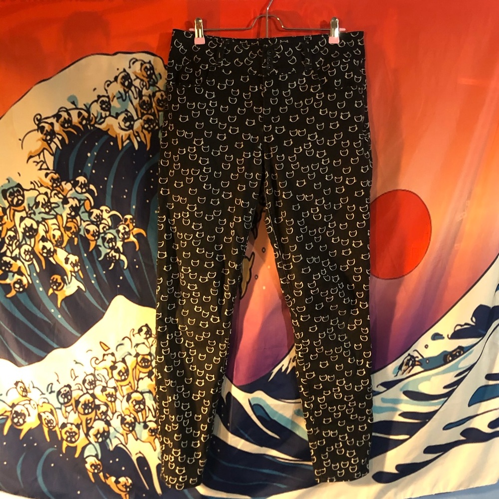 Cat Print Blackheart Skinny Jeans
